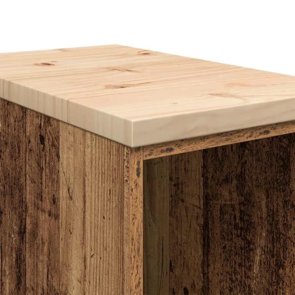 vidaXL Garasje Oppbevaringsskap Gammelt Tre 30x51x85 cm Heltre Furu