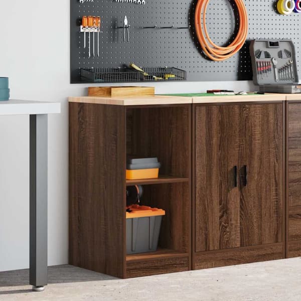 vidaXL Garasje Oppbevaringsskap Brun Eik 40x51x85 cm Heltre Furu
