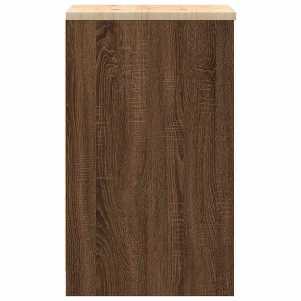vidaXL Garasje Oppbevaringsskap Brun Eik 40x51x85 cm Heltre Furu