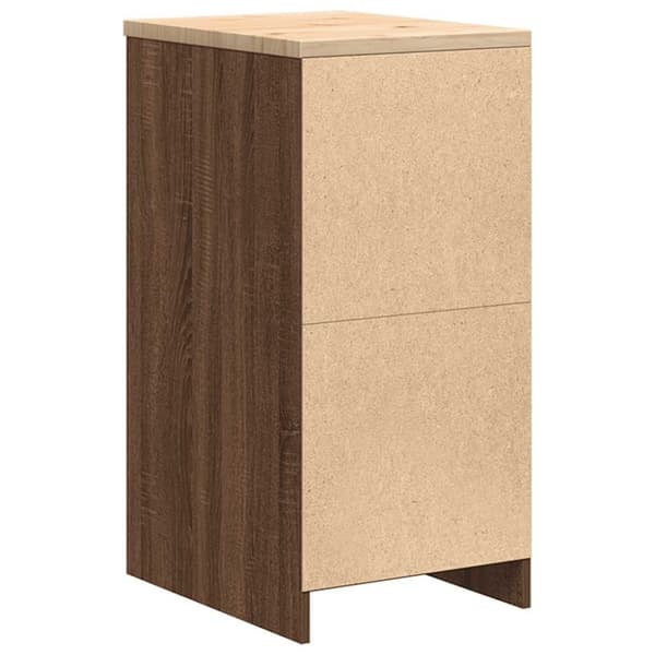 vidaXL Garasje Oppbevaringsskap Brun Eik 40x51x85 cm Heltre Furu