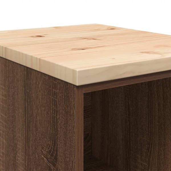 vidaXL Garasje Oppbevaringsskap Brun Eik 40x51x85 cm Heltre Furu