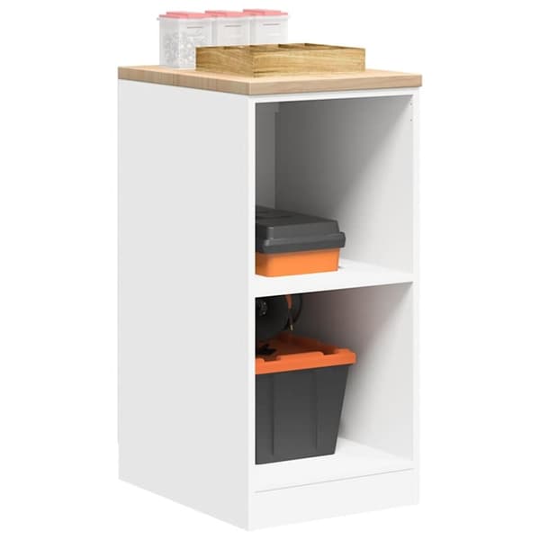 vidaXL Garageopbevaringsskab Hvid 40x51x85 cm Massivt træ Fyrretræ
