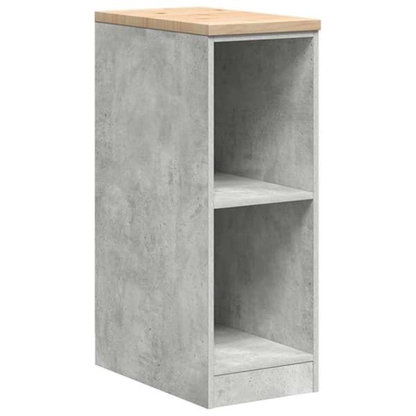 vidaXL Förvaringsskåp för garage Betonggrå 30x51x85cm massivt trä furu