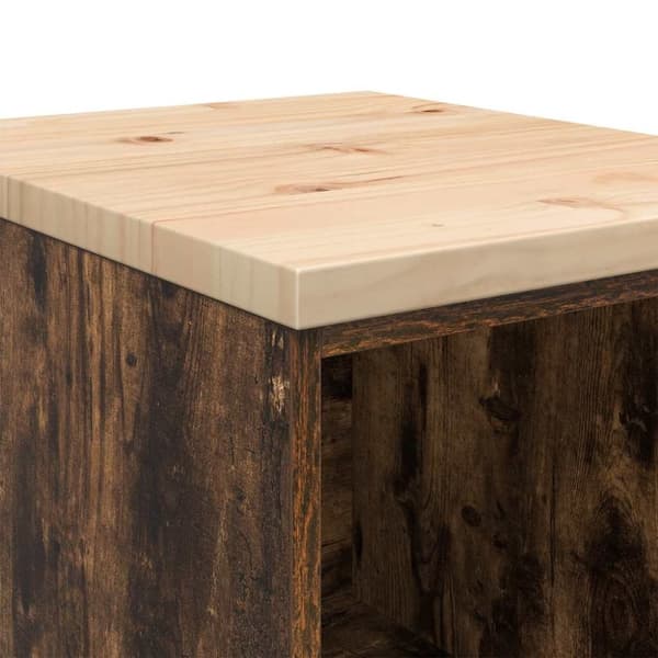 vidaXL Garageskåp Sonoma ek 40x51x85 cm massiv trä furu