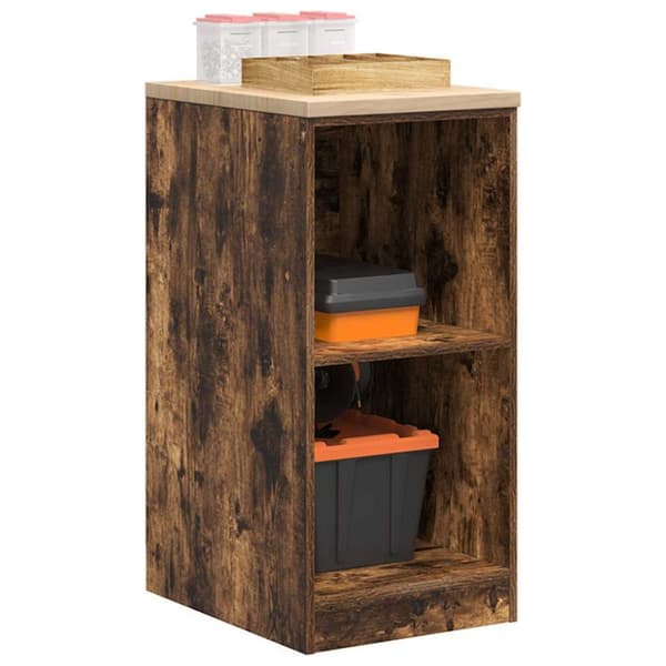 vidaXL Garageskåp Sonoma ek 40x51x85 cm massiv trä furu