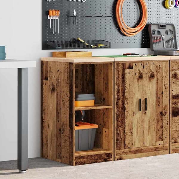 vidaXL Garasje Oppbevaringsskap Gammelt Tre 40x51x85 cm Heltre Furu