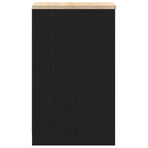 vidaXL Garasje Oppbevaringsskap Sort 30x51x85 cm Heltre Furu