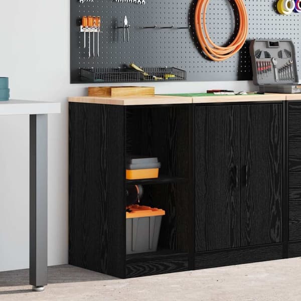 vidaXL Garasje Oppbevaringsskap Sort 40x51x85 cm Heltre Furu