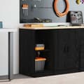 Miniatyrbilde 4 av 11: vidaXL Garasje Oppbevaringsskap Sort 40x51x85 cm Heltre Furu