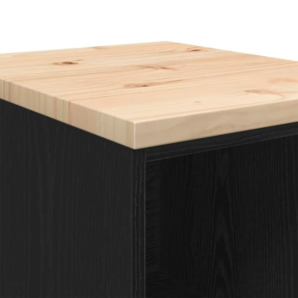 vidaXL Garasje Oppbevaringsskap Sort 40x51x85 cm Heltre Furu