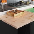 Miniatyrbillede 5 af 11: vidaXL Garageopbevaringsskab Sort 30x51x85 cm Massivt træ Fyrretræ