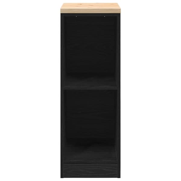 vidaXL Garageopbevaringsskab Sort 30x51x85 cm Massivt træ Fyrretræ