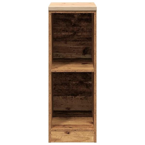vidaXL Garageopbevaringsskab gammelt træ 30x51x85 cm