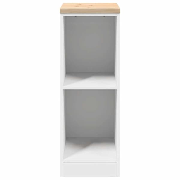 vidaXL Garageopbevaringsskab Hvid 30x51x85 cm Massivt træ Fyrretræ
