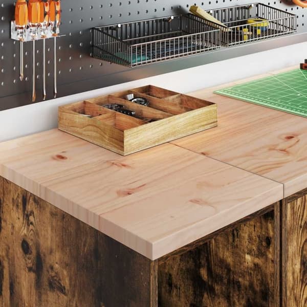 vidaXL Garageopbevaringsskab røget eg 30x51x85 cm massivt træ fyrretræ
