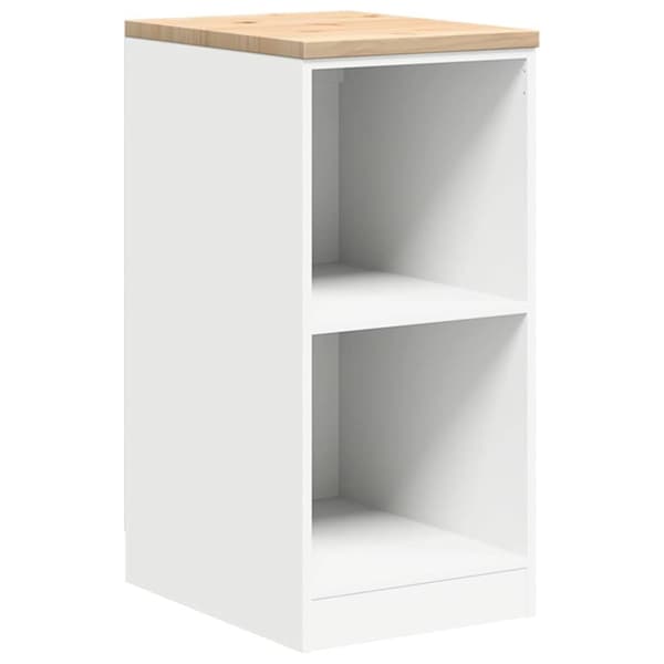 vidaXL Förvaringsskåp för garage vit 40x51x85 cm massivt trä furu