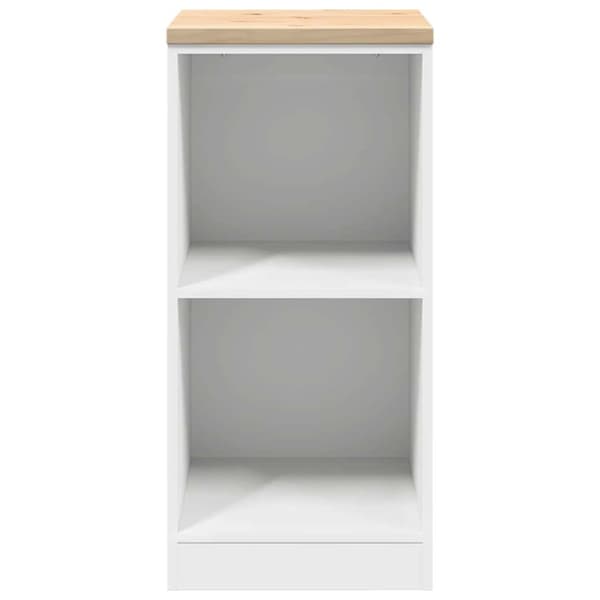 vidaXL Förvaringsskåp för garage vit 40x51x85 cm massivt trä furu