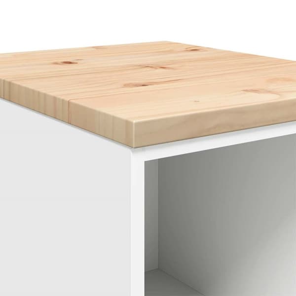 vidaXL Förvaringsskåp för garage vit 40x51x85 cm massivt trä furu