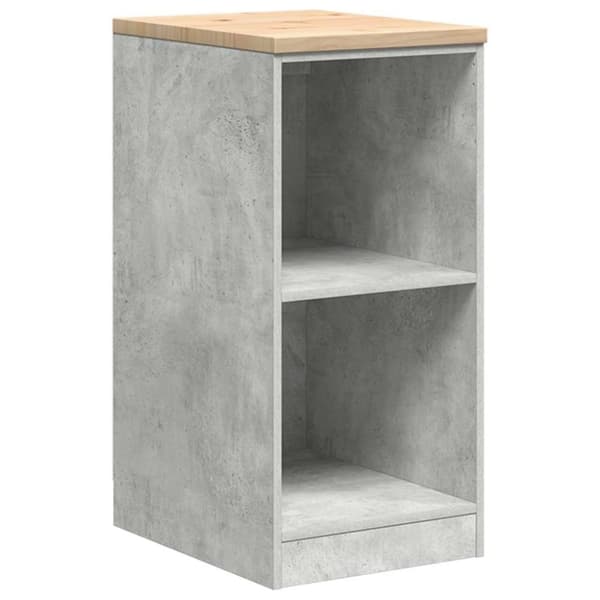 vidaXL Förvaringsskåp för garage Betonggrå 40x51x85cm massivt trä furu