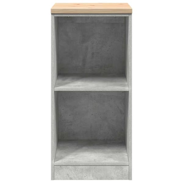 vidaXL Förvaringsskåp för garage Betonggrå 40x51x85cm massivt trä furu