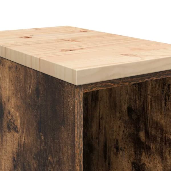 vidaXL Garasje Oppbevaringsskap Røkt eik 30x51x85 cm Heltre Furu