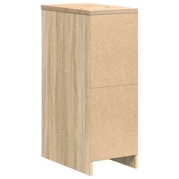 vidaXL Garageskåp Sonoma ek 30x51x85 cm massiv trä furu