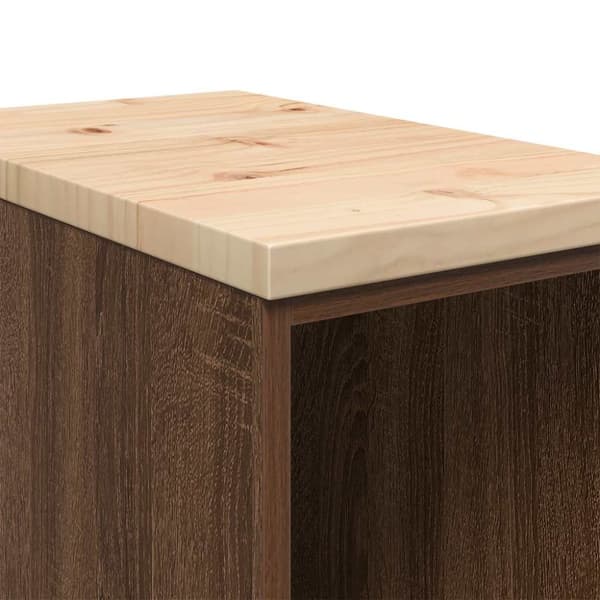 vidaXL Garasje Oppbevaringsskap Brun Eik 30x51x85 cm Heltre Furu