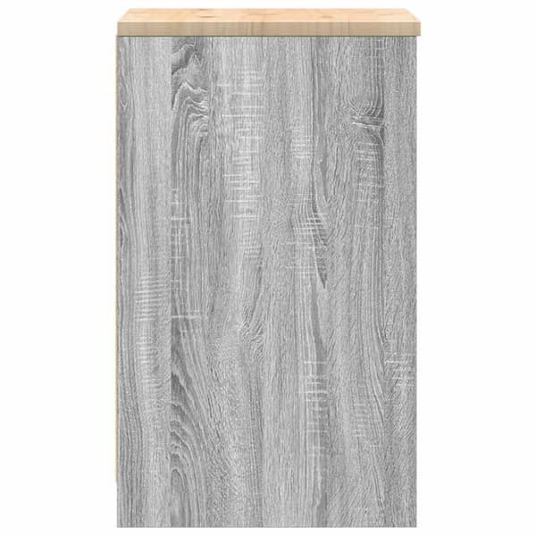 vidaXL Garasje Oppbevaringsskap Grå Sonoma 40x51x85 cm Heltre Furu