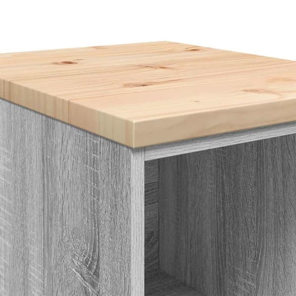 vidaXL Garasje Oppbevaringsskap Grå Sonoma 40x51x85 cm Heltre Furu