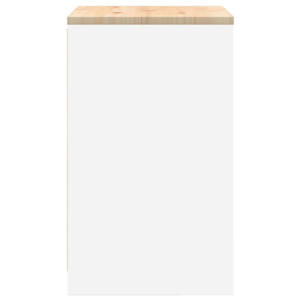 vidaXL Garageopbevaringsskab Hvid 60x51x85 cm Massivt træ Fyrretræ