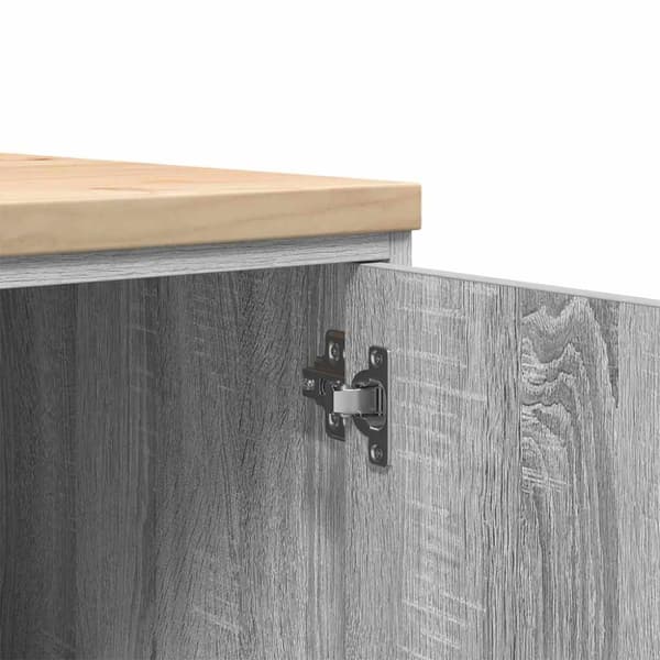 vidaXL Garasje Oppbevaringsskap Grå Sonoma 30x51x85 cm Heltre Furu