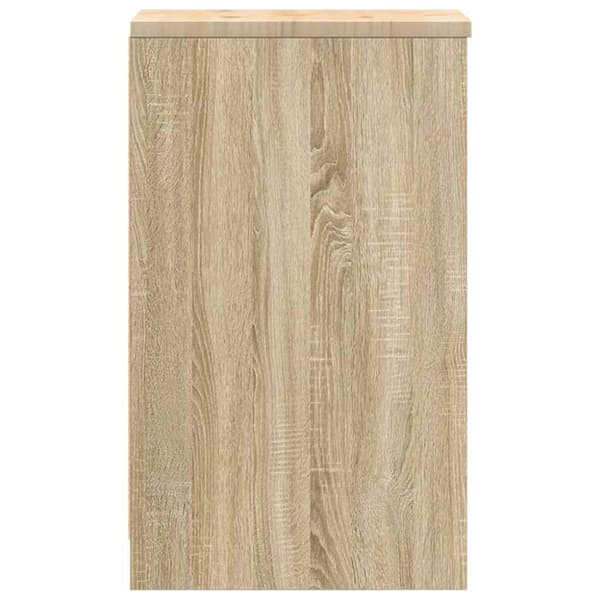 vidaXL Garageskåp Sonoma ek 30x51x85 cm massiv trä furu