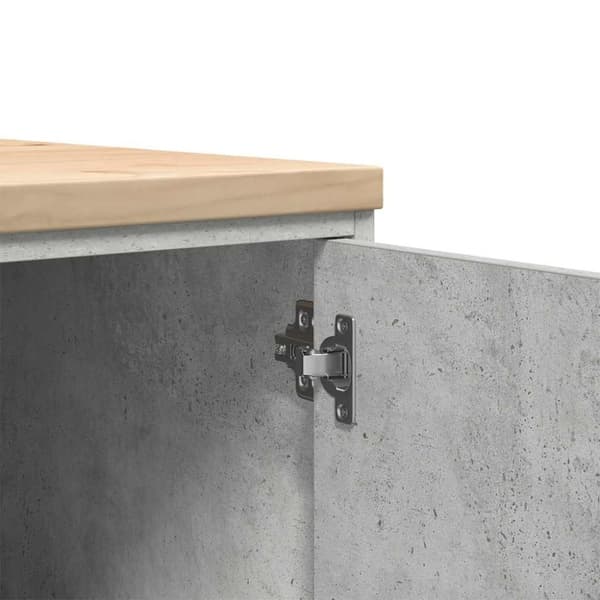 vidaXL Autotallin säilytyskaappi betoni harmaa 30x51x85 cm täysi mänty