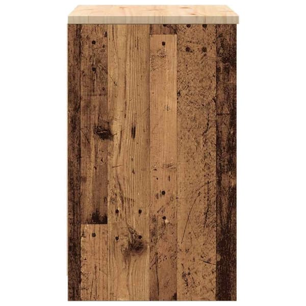 vidaXL Garageopbevaringsskab gammelt træ 60x51x85 cm