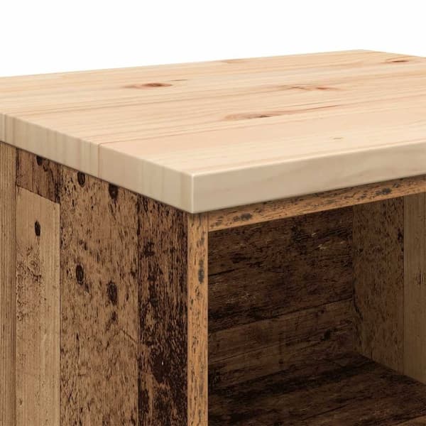 vidaXL Garageopbevaringsskab gammelt træ 60x51x85 cm