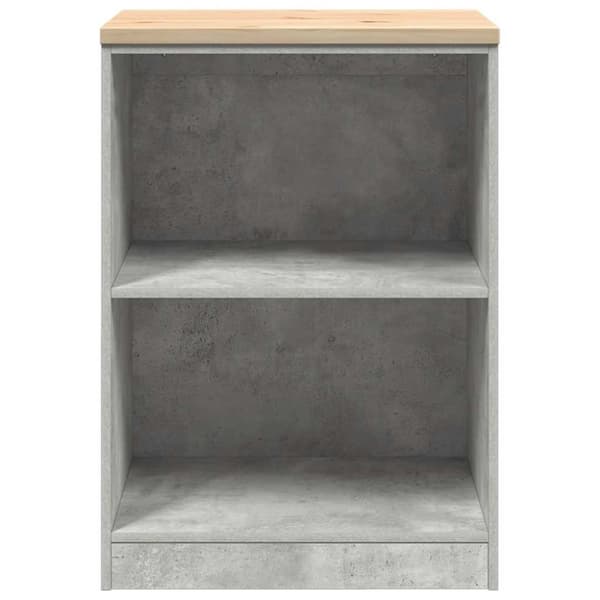 vidaXL Garageopbevaringsskab Beton Grå 60x51x85cm Massivt træ Fyrretræ