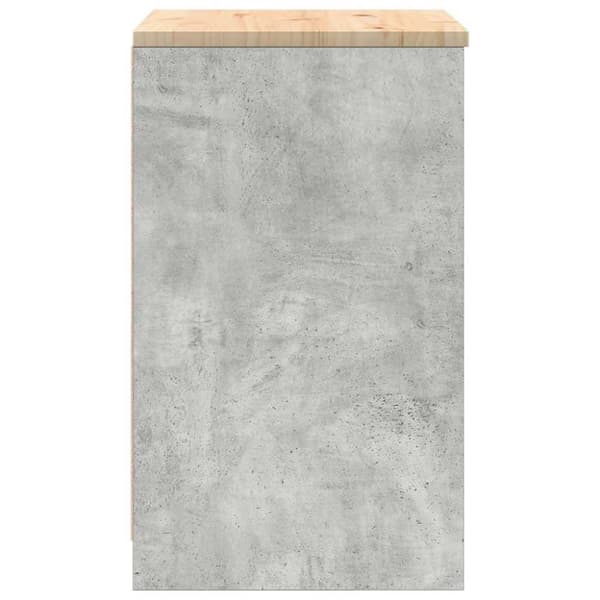 vidaXL Garageopbevaringsskab Beton Grå 60x51x85cm Massivt træ Fyrretræ
