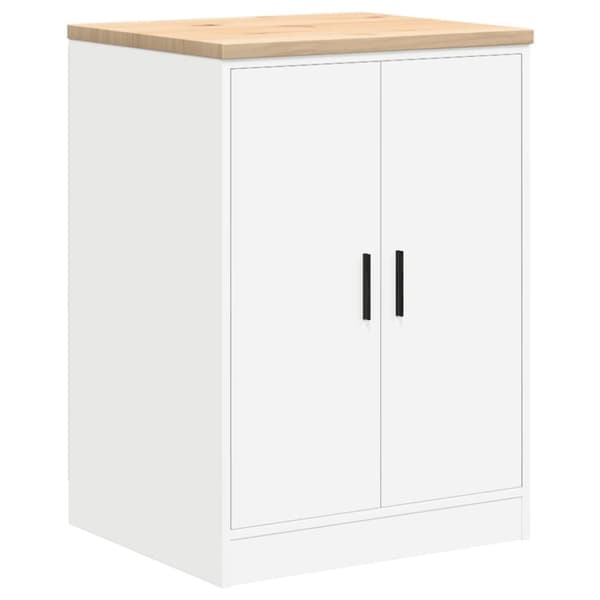 vidaXL Garasje Oppbevaringsskap Hvit 60x51x85 cm Heltre Furu