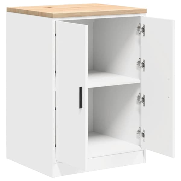 vidaXL Garasje Oppbevaringsskap Hvit 60x51x85 cm Heltre Furu