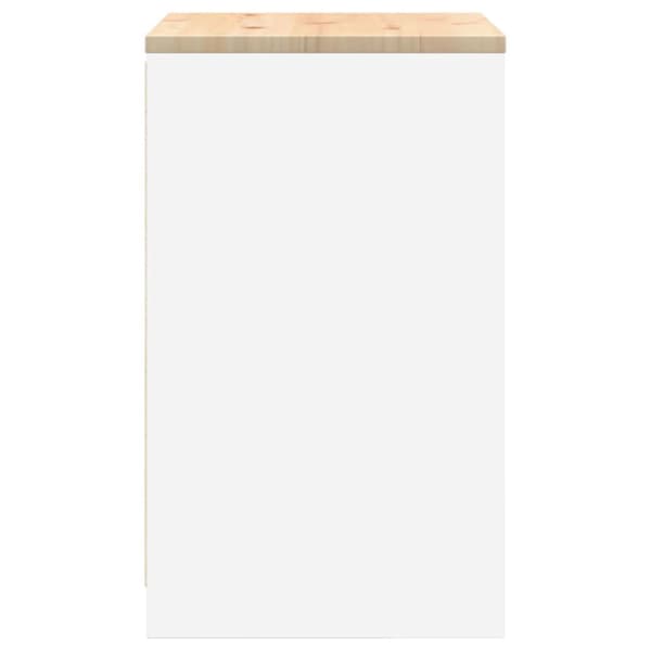 vidaXL Garasje Oppbevaringsskap Hvit 60x51x85 cm Heltre Furu
