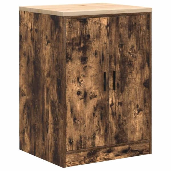 vidaXL Garasje Oppbevaringsskap Røkt eik 60x51x85 cm Heltre Furu