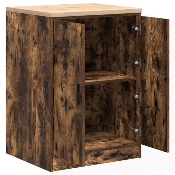 vidaXL Garasje Oppbevaringsskap Røkt eik 60x51x85 cm Heltre Furu