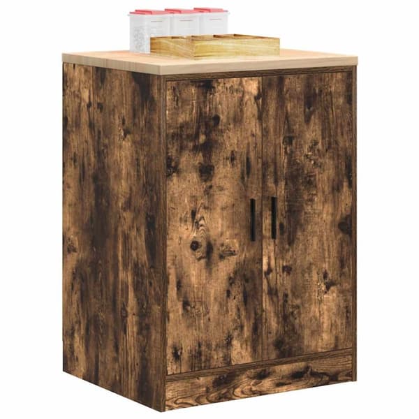 vidaXL Garasje Oppbevaringsskap Røkt eik 60x51x85 cm Heltre Furu