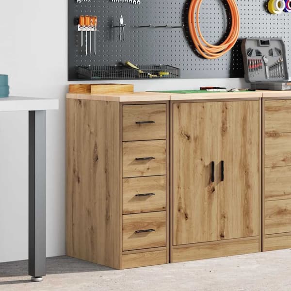 vidaXL Garasje Oppbevaringsskap Artisan Oak 30x51x85 cm Heltre Furu