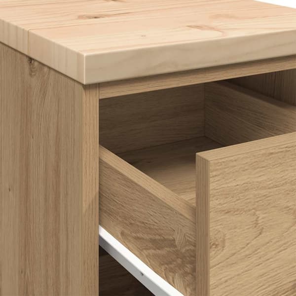 vidaXL Garasje Oppbevaringsskap Artisan Oak 30x51x85 cm Heltre Furu