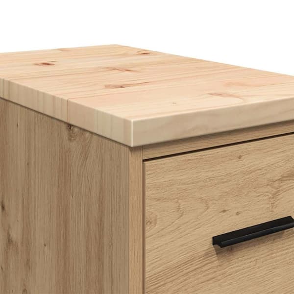 vidaXL Garasje Oppbevaringsskap Artisan Oak 30x51x85 cm Heltre Furu