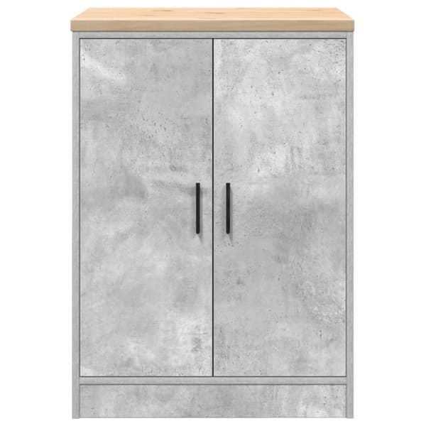 vidaXL Garageopbevaringsskab Beton Grå 60x51x85cm Massivt træ Fyrretræ