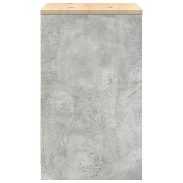 vidaXL Garageopbevaringsskab Beton Grå 60x51x85cm Massivt træ Fyrretræ