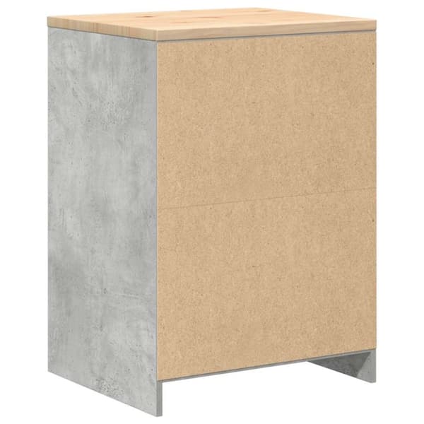 vidaXL Garageopbevaringsskab Beton Grå 60x51x85cm Massivt træ Fyrretræ