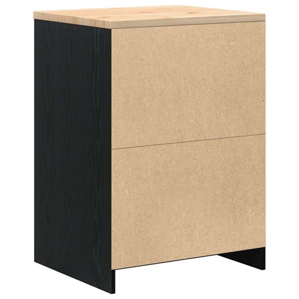 vidaXL Garageopbevaringsskab Sort 60x51x85 cm Massivt træ Fyrretræ